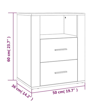 Nattbord Sengbord Hvit 50x36x60 cm
