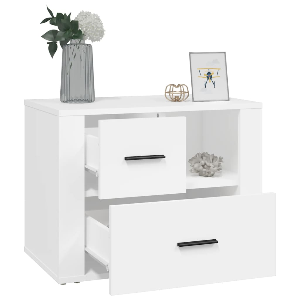 Nattbord Sengbord Hvit 60x36x45 cm