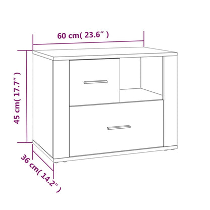 Nattbord Sengbord Hvit 60x36x45 cm