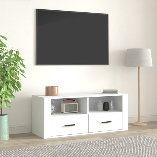 TV-Møbel Hvit TV-benk 100x35x40 cm