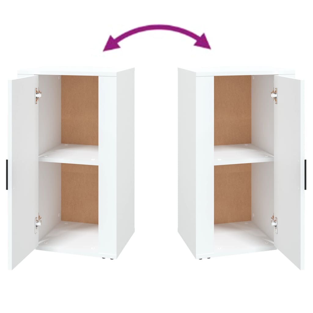 Skjenk hvit 40x33x70 cm konstruert tre