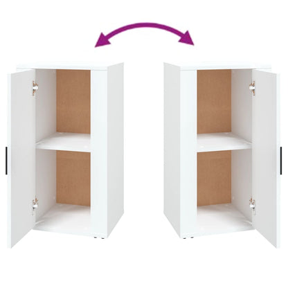 Skjenk hvit 40x33x70 cm konstruert tre