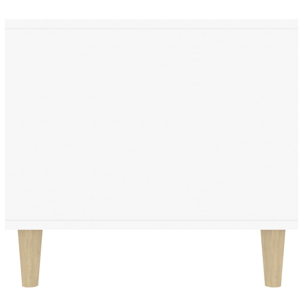 Salongbord Sofabord Høyglans Hvit 90x49x45 cm