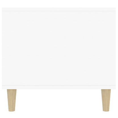 Salongbord Sofabord Høyglans Hvit 90x49x45 cm