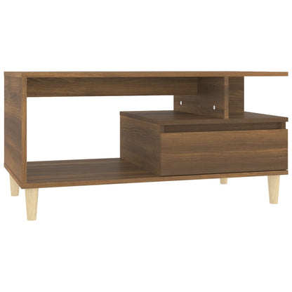 Salongbord Sofabord Brun Eik 90x49x45 cm