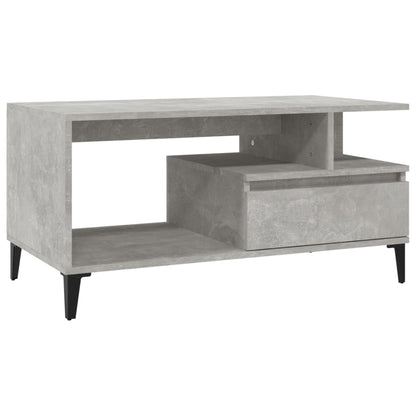 Salongbord Sofabord Betonggrå 90x49x45 cm