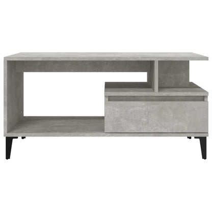 Salongbord Sofabord Betonggrå 90x49x45 cm