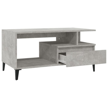 Salongbord Sofabord Betonggrå 90x49x45 cm