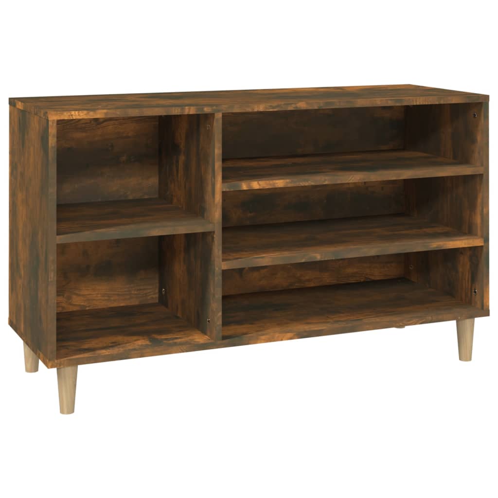 Skoskap Skohylle Skobenk Røkt Eik 102x36x60 cm