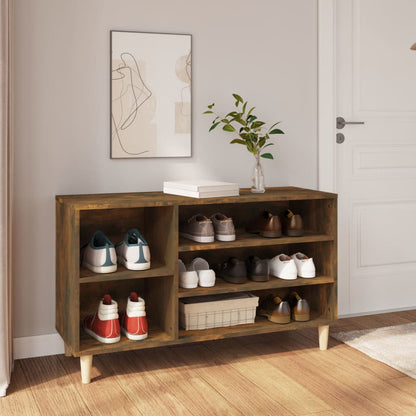 Skoskap Skohylle Skobenk Røkt Eik 102x36x60 cm