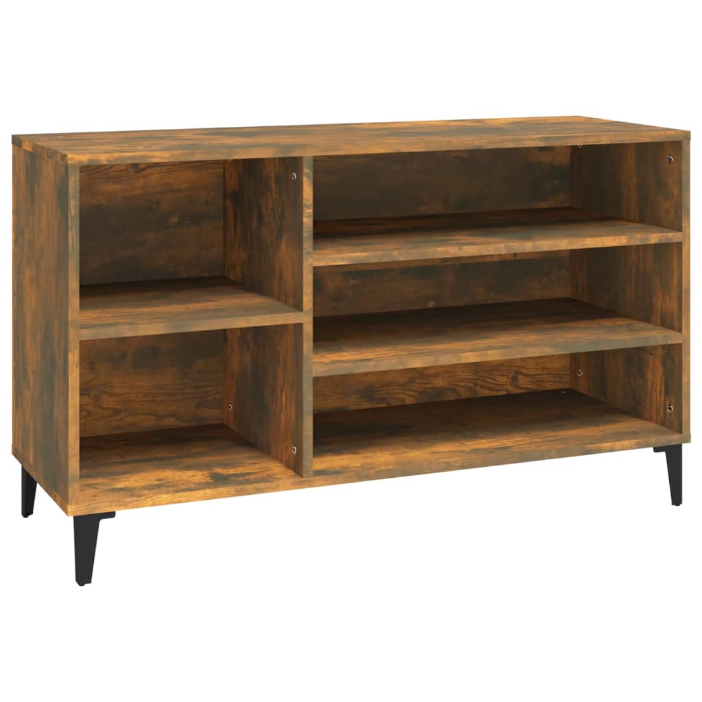 Skoskap Skohylle Skobenk Røkt Eik 102x36x60 cm