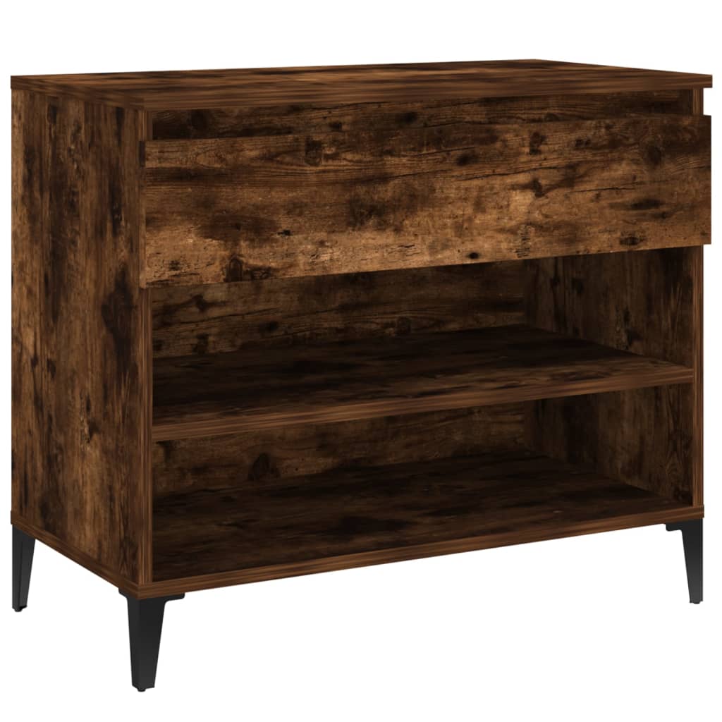 Skoskap Skohylle Skobenk Røkt Eik 70x36x60 cm