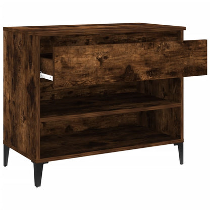 Skoskap Skohylle Skobenk Røkt Eik 70x36x60 cm