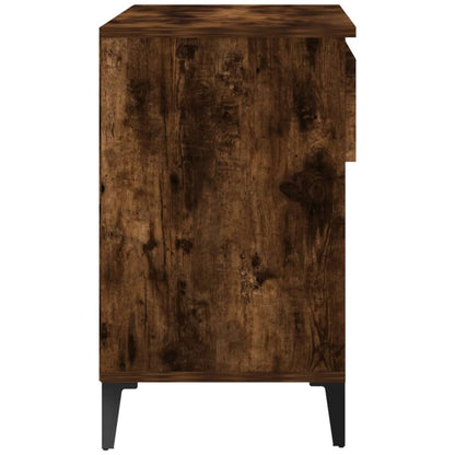 Skoskap Skohylle Skobenk Røkt Eik 70x36x60 cm