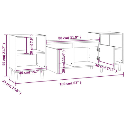 TV-Møbel Røkt Eik TV-benk 160x35x55 cm