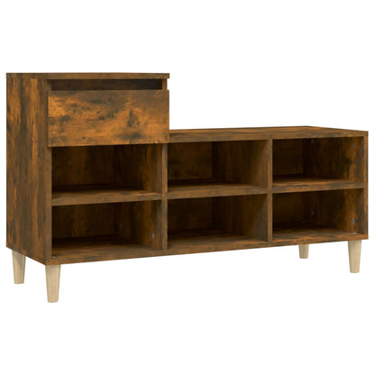 Skoskap Skohylle Skobenk Røkt Eik 102x36x60 cm