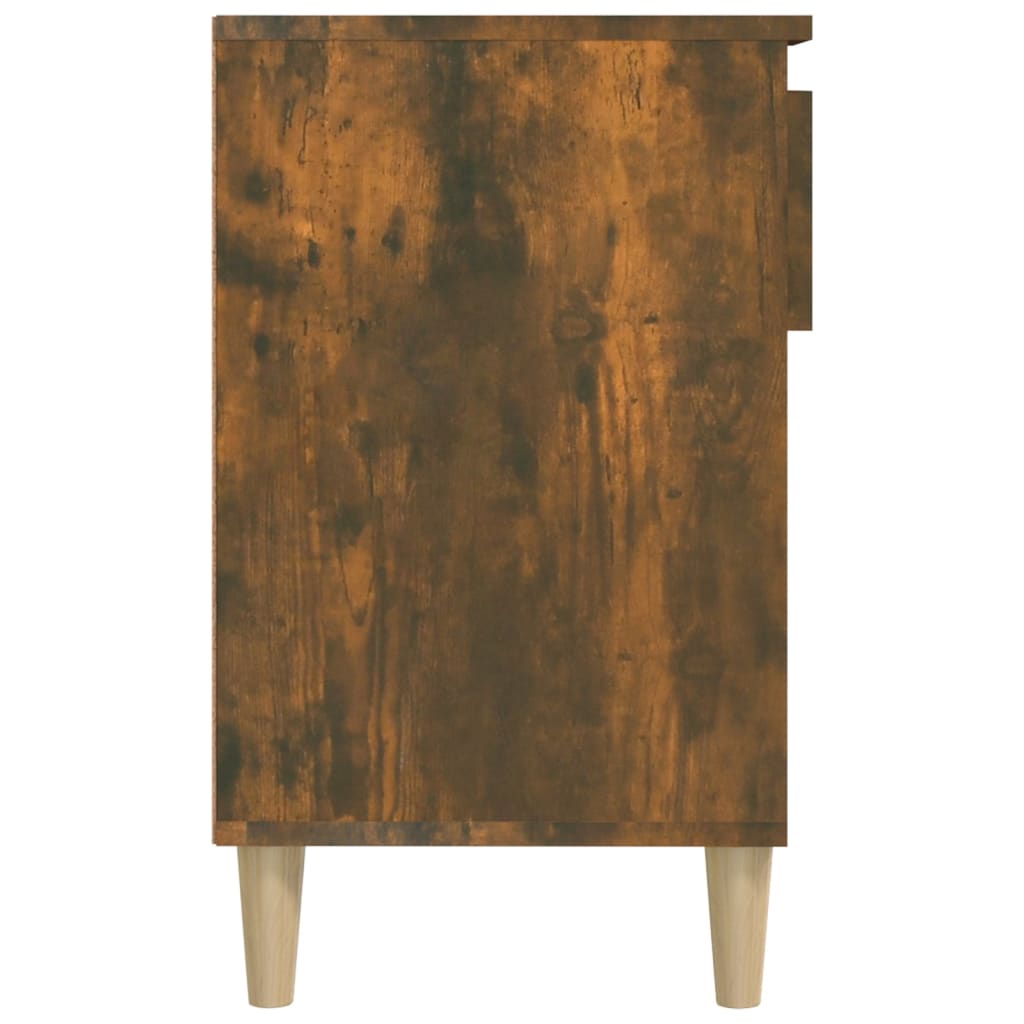 Skoskap Skohylle Skobenk Røkt Eik 102x36x60 cm