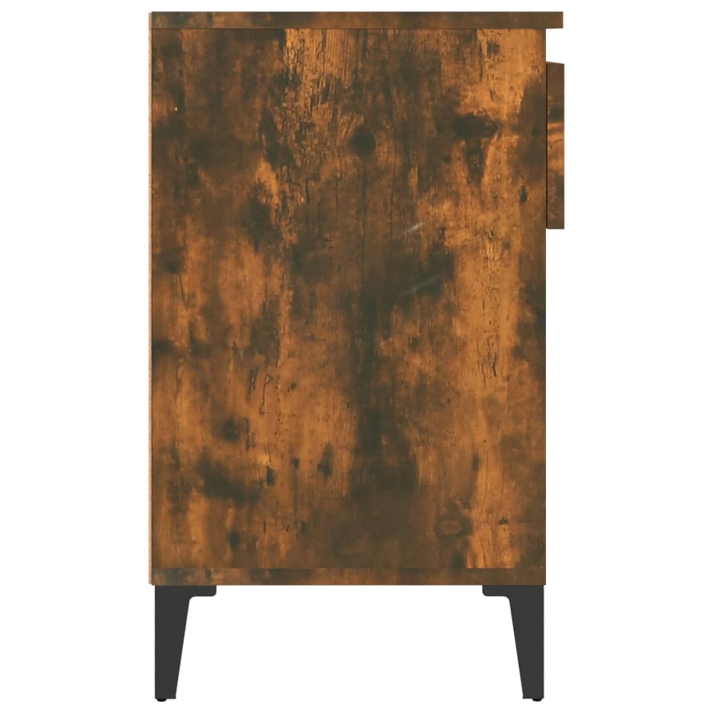 Skoskap Skohylle Skobenk Røkt Eik 102x36x60 cm