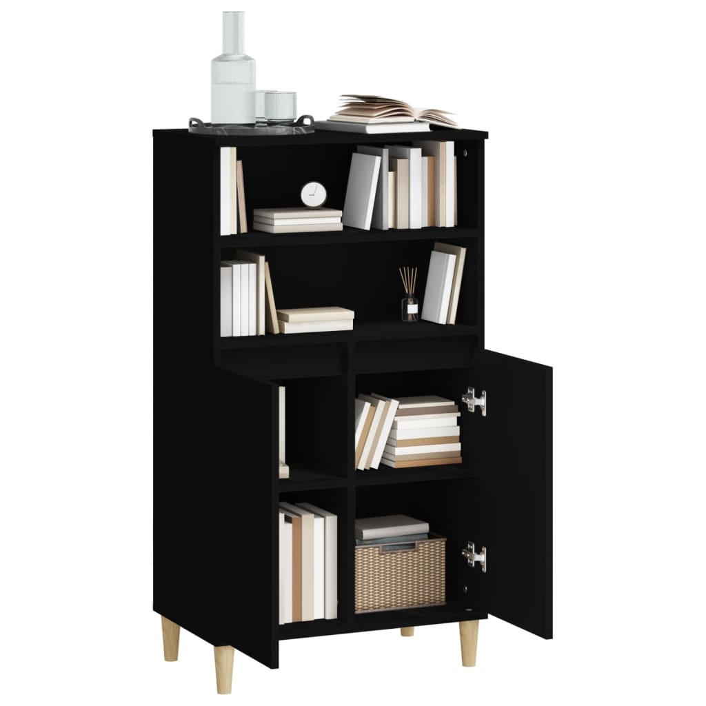 Skap Svart 60x36x110 cm