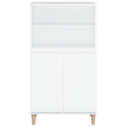 Skap Høyglans Hvit 60x36x110 cm