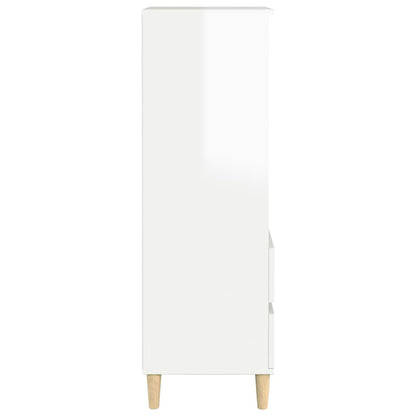 Skap Høyglans Hvit 40x36x110 cm