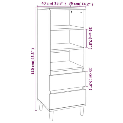Skap Brun Eik 40x36x110 cm