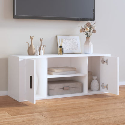TV-Møbel Hvit Tv-benk 100x35x40 cm