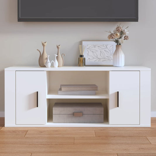TV-Møbel Hvit Tv-benk 100x35x40 cm