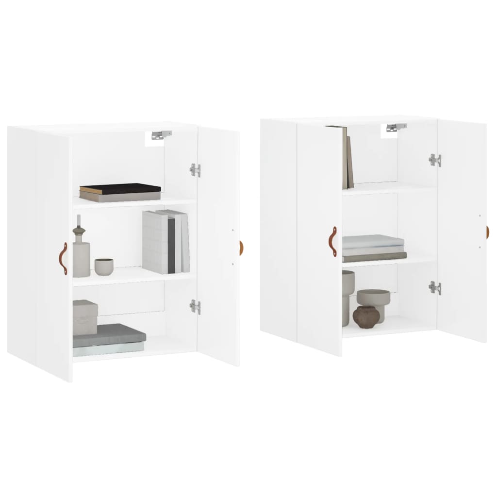Veggskap Hvit 2 stk 69,5x34x90 cm