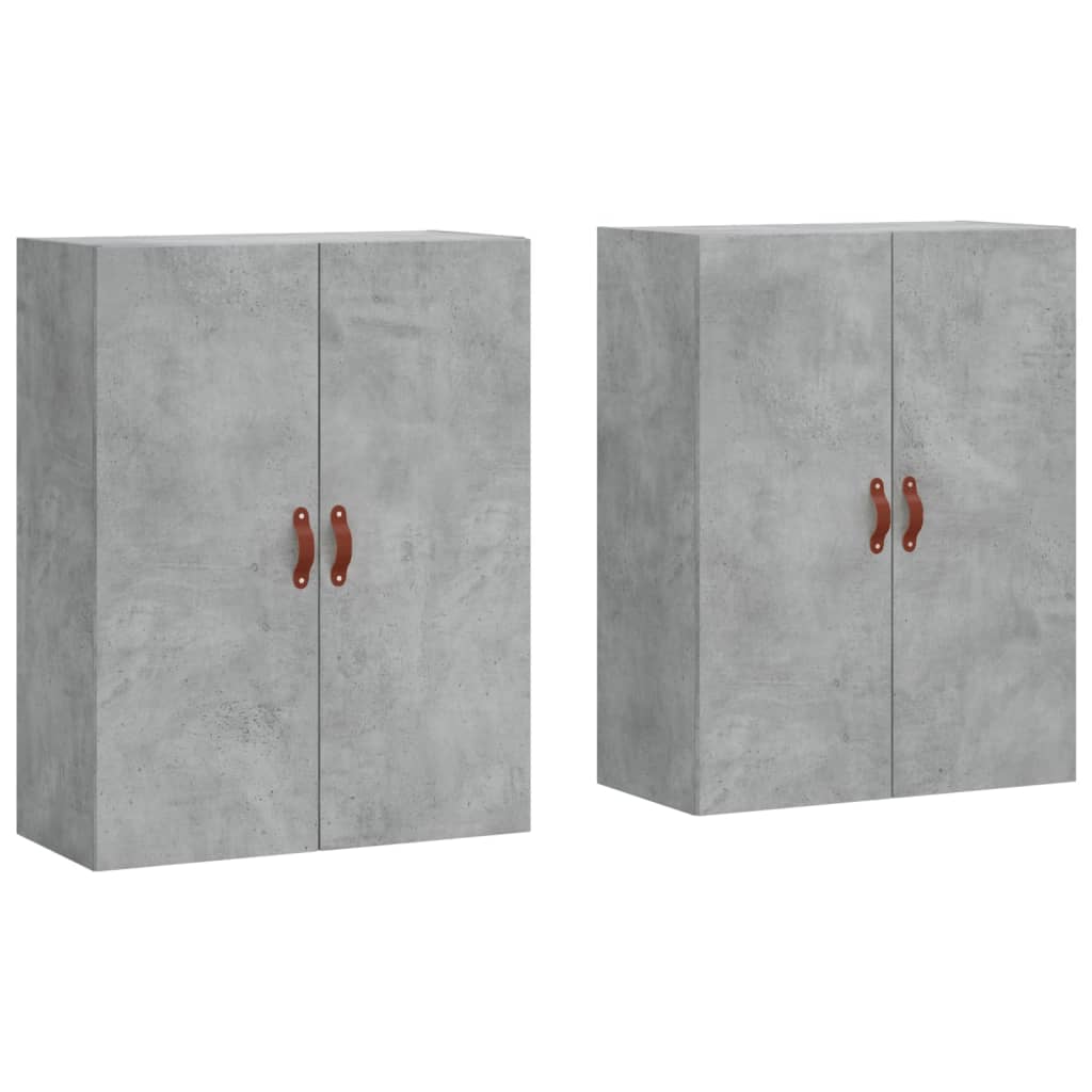 Veggskap Betonggrå 2 stk 69,5x34x90 cm