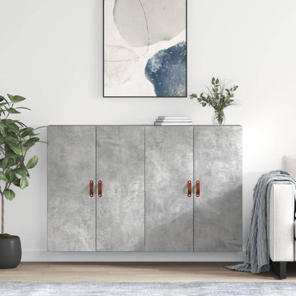 Veggskap Betonggrå 2 stk 69,5x34x90 cm