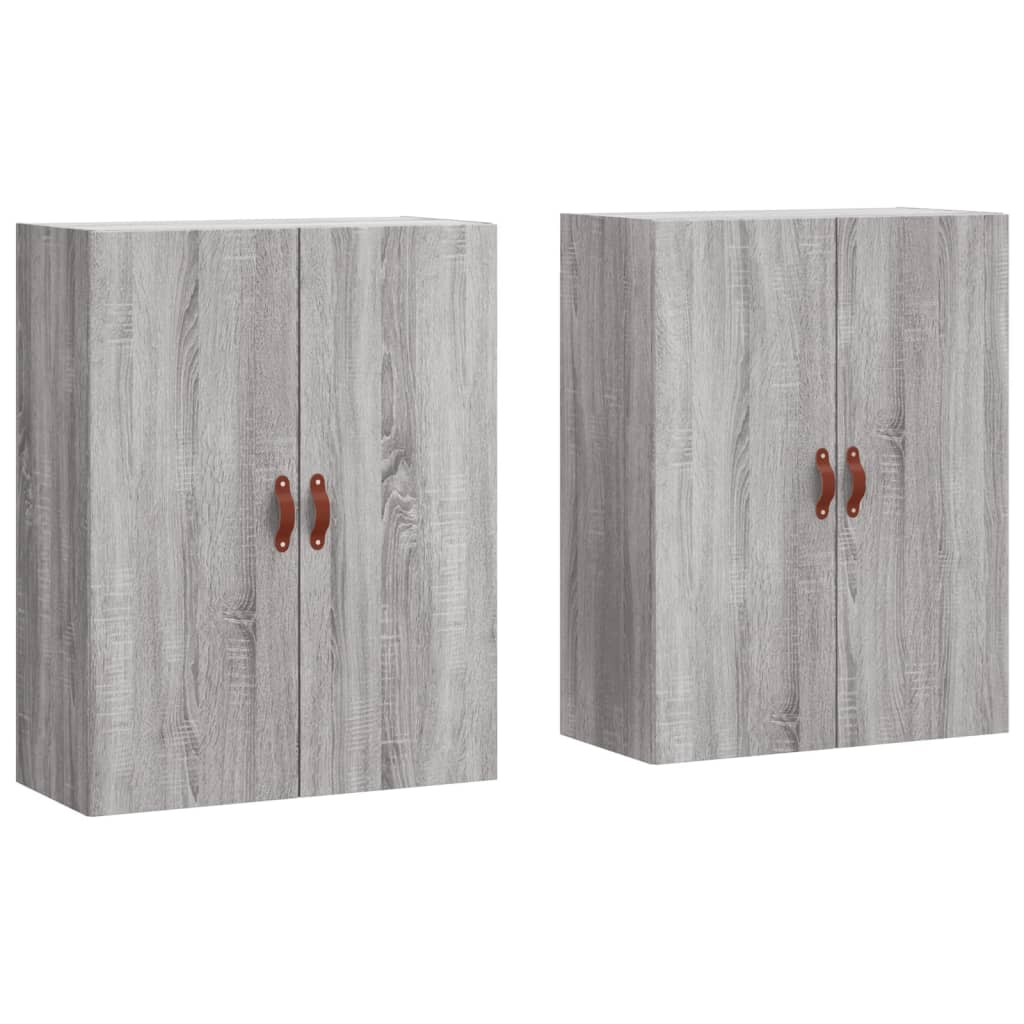 Veggskap Sonoma Grå 2 stk 69,5x34x90 cm