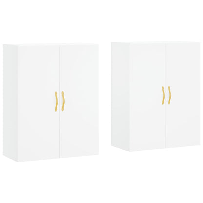 Veggskap Hvit 2 stk 69,5x34x90 cm