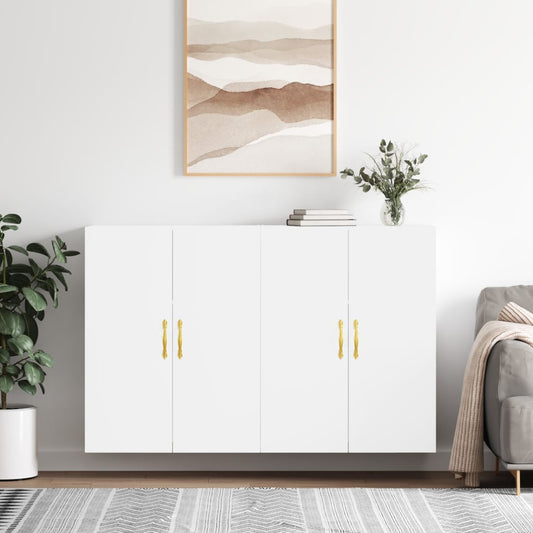 Veggskap Hvit 2 stk 69,5x34x90 cm