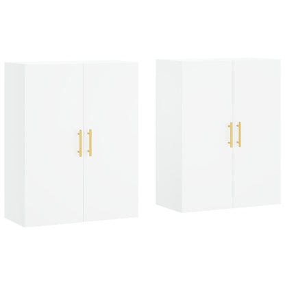 Veggskap Hvit 2 stk 69,5x34x90 cm