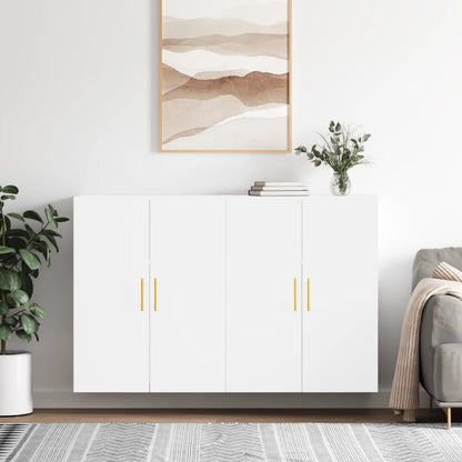 Veggskap Hvit 2 stk 69,5x34x90 cm
