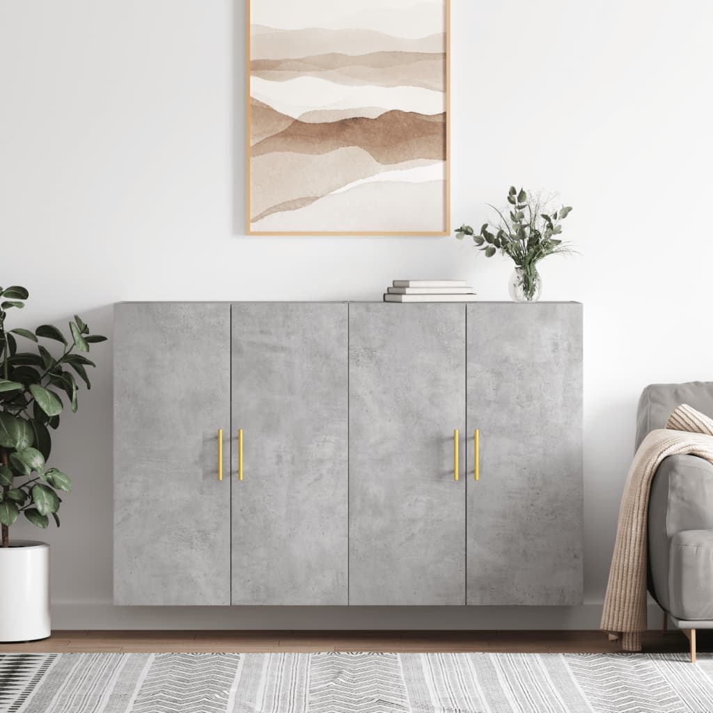Veggskap Betonggrå 2 stk 69,5x34x90 cm