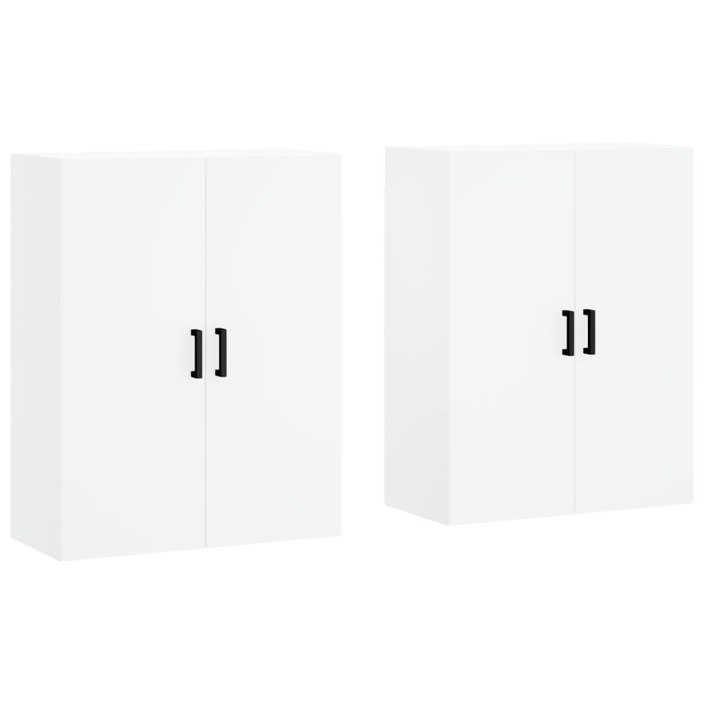 Veggskap Hvit 2 stk 69,5x34x90 cm