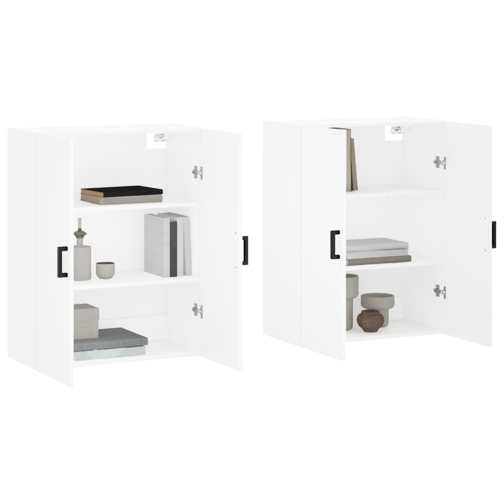 Veggskap Hvit 2 stk 69,5x34x90 cm