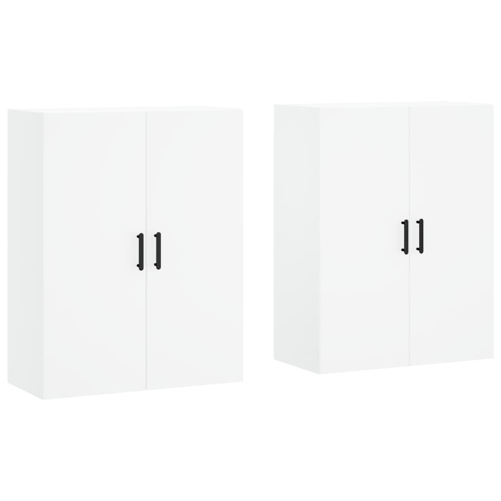 Veggskap Hvit 2 stk 69,5x34x90 cm