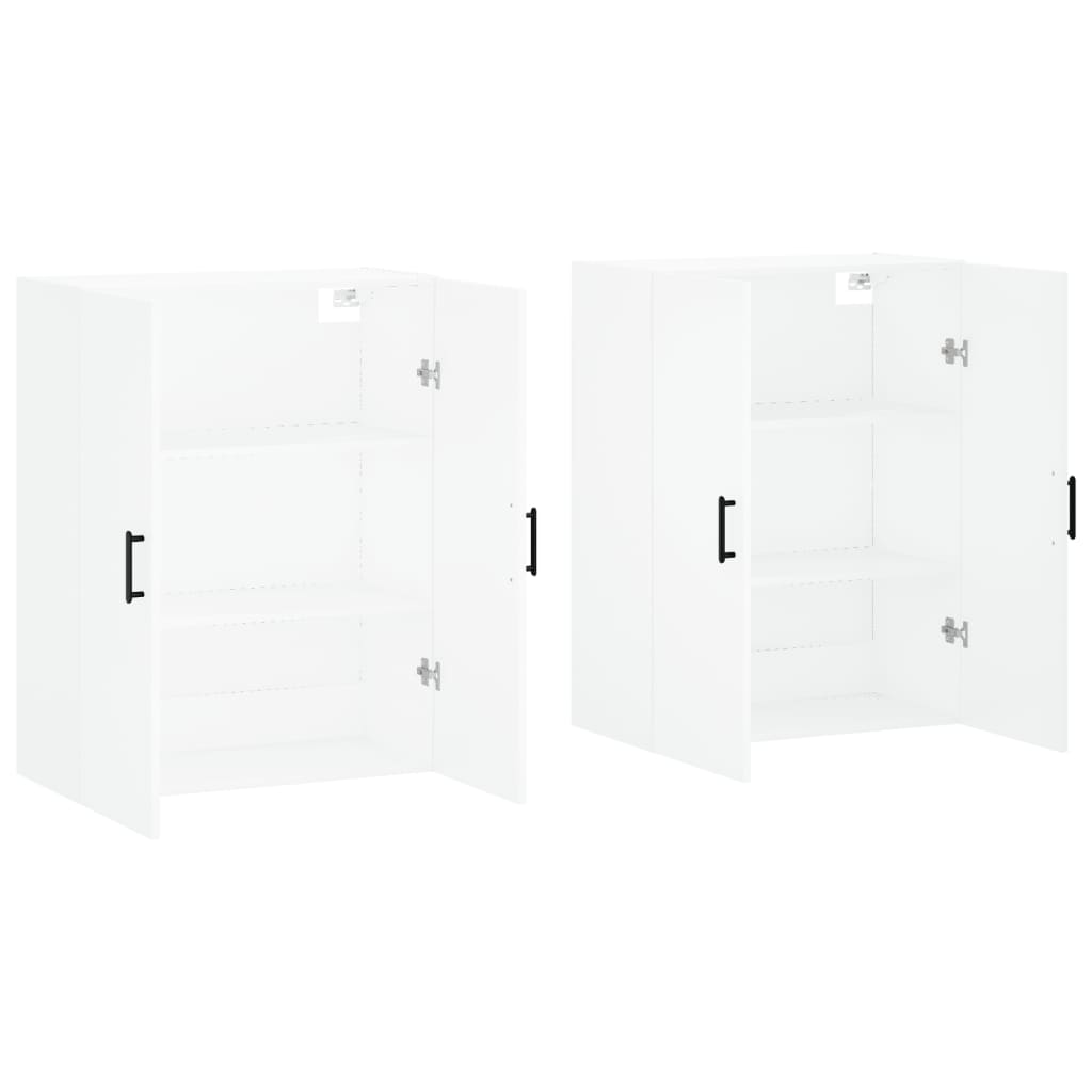 Veggskap Hvit 2 stk 69,5x34x90 cm