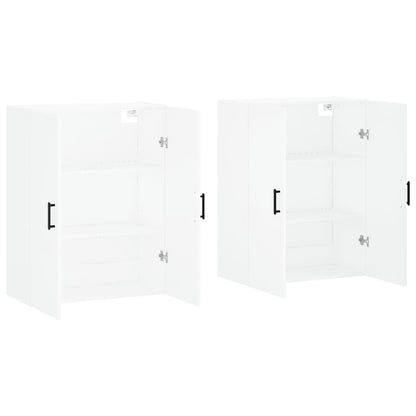 Veggskap Hvit 2 stk 69,5x34x90 cm
