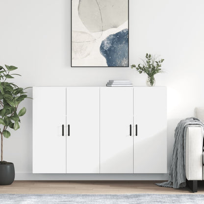 Veggskap Hvit 2 stk 69,5x34x90 cm