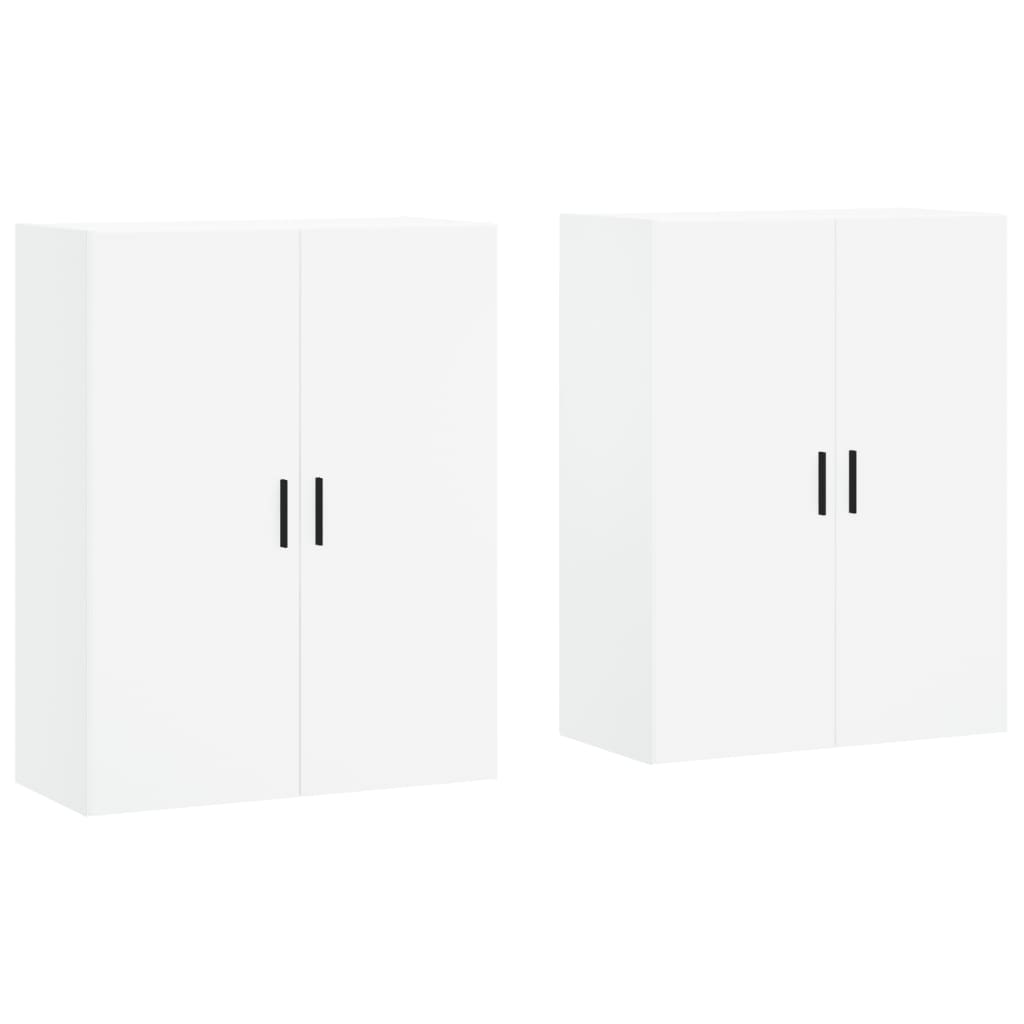 Veggskap Hvit 2 stk 69,5x34x90 cm