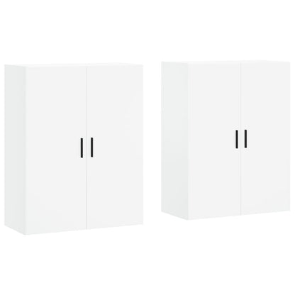Veggskap Hvit 2 stk 69,5x34x90 cm