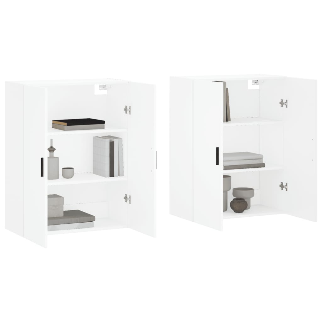 Veggskap Hvit 2 stk 69,5x34x90 cm