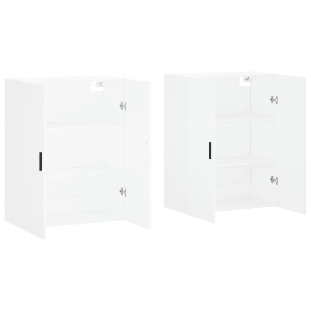 Veggskap Hvit 2 stk 69,5x34x90 cm