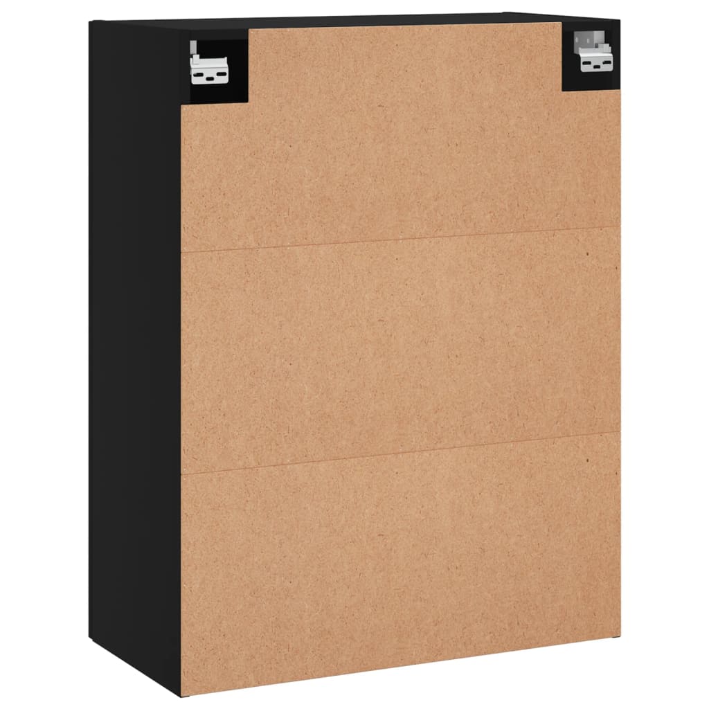 Veggskap Svart 2 stk 69,5x34x90 cm