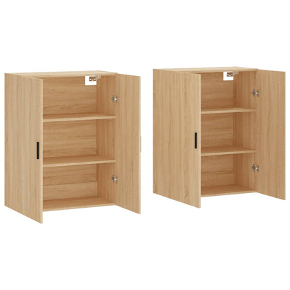 Veggskap Sonoma Eik 2 stk 69,5x34x90 cm