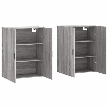 Veggskap Sonoma Grå 2 stk 69,5x34x90 cm
